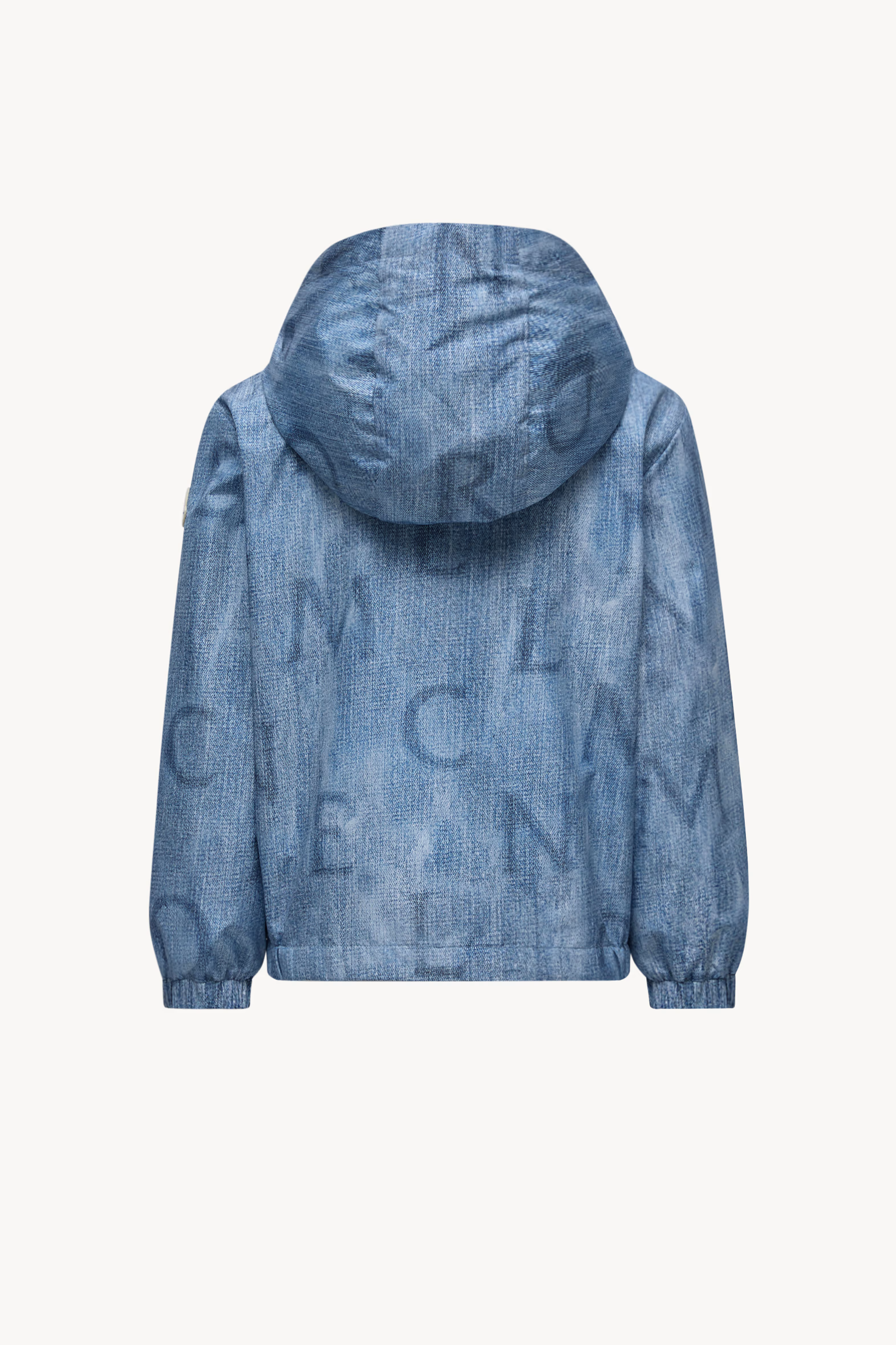 Seanle Denim-Effect Hooded Jacket Boy Denim Blue Moncler 3